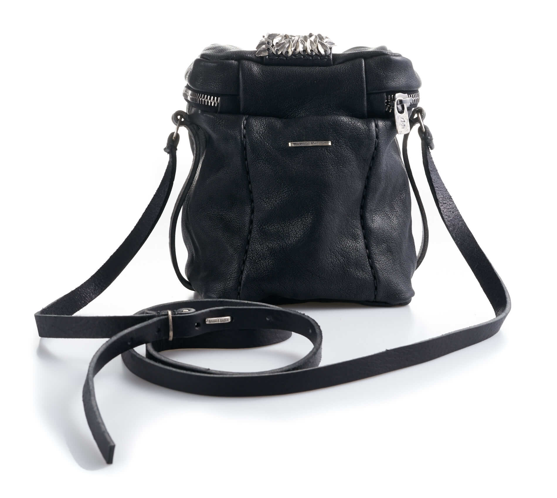 daniele basta leather and silver bags - ima foglie